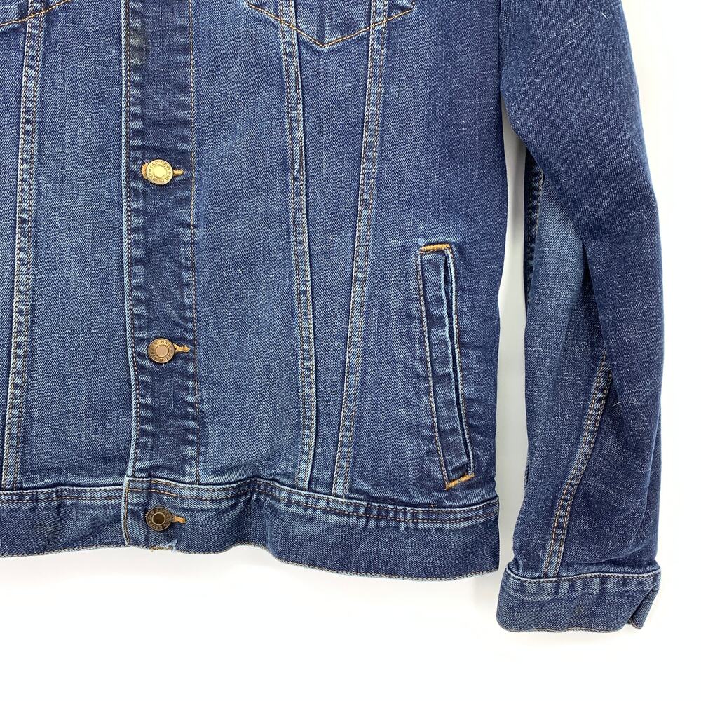 Old Navy Button Front Jean Jacket Mens Size Medium Medium Wash Denim - Picture 4 of 6